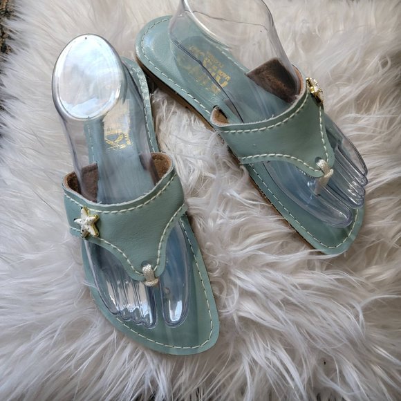 Kino Aqua Blue Starfish Sandals Size 9 - Picture 4 of 13